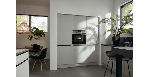 EINBAUKÜCHE - Birkefarben/Grau, Design, Holzwerkstoff - Dieter Knoll