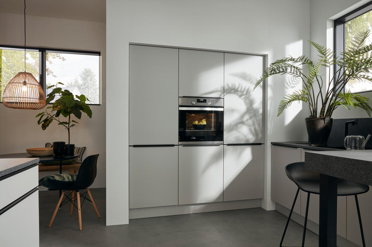 EINBAUKÜCHE FEEL  - Birkefarben/Grau, Design, Holzwerkstoff - Nolte Küchen