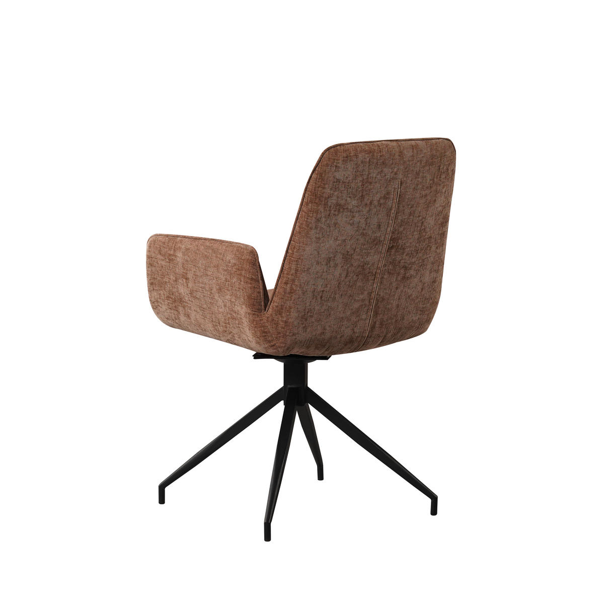 STOLIČKA S PODRÚČKAMI, ženilka, sivohnedá - sivohnedá/čierna, Modern, kov/textil (61/89/62cm) - MID.YOU