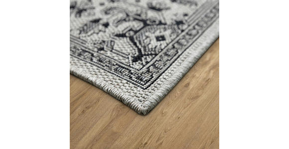 OUTDOORTEPPICH 160/230 cm Plutus Grau, Schwarz  - Schwarz/Grau, Design, Kunststoff (160/230cm) - Novel
