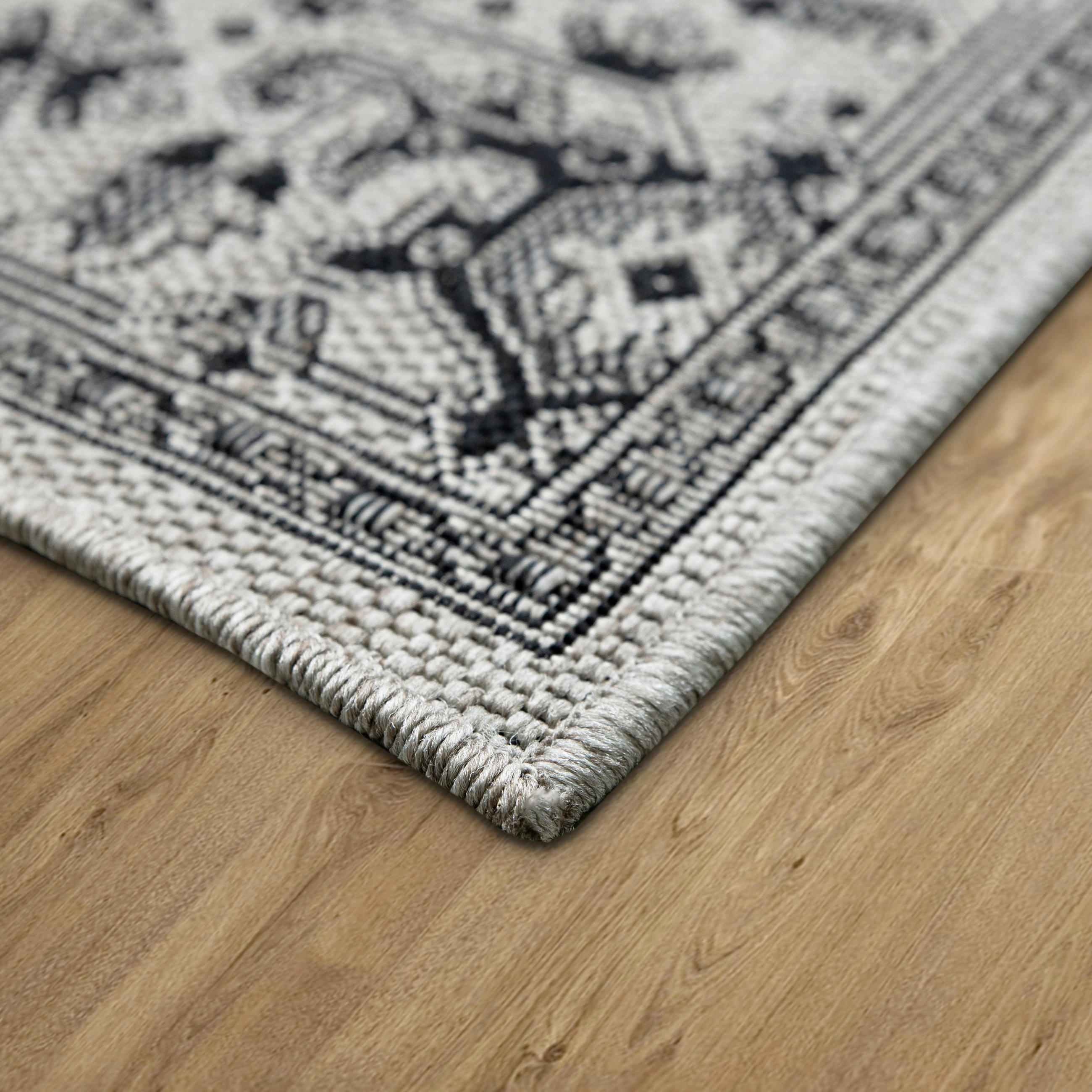 Thumbnail - Novel Outdoorteppich Plutus, Grau, Schwarz, Kunststoff, orientalisch, rechteckig, 160x230 cm, Oeko-Tex® Standard 100, Oe...