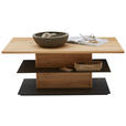 COUCHTISCH in Holz, Metall 120/70/47,6-66,9 cm  - Wildeiche/Schwarz, Natur, Holz/Metall (120/70/47,6-66,9cm) - Valnatura