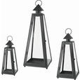 LATERNENSET - Schwarz, Design, Metall - Ambia Home