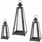 LATERNENSET - Schwarz, Design, Metall - Ambia Home