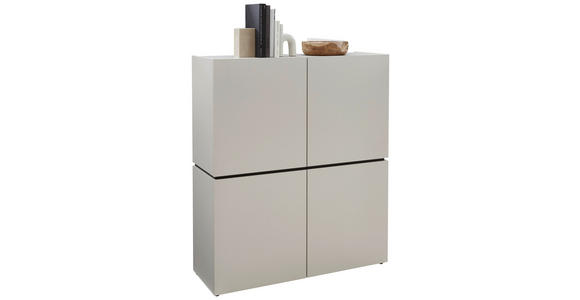 HIGHBOARD 115/135/40 cm  - Kaschmir/Schwarz, Design, Holzwerkstoff/Kunststoff (115/135/40cm) - Voleo