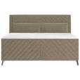BOXSPRINGBETT 180/200 cm in Cappuccino - Schwarz/Cappuccino, Design, Textil/Metall (180/200cm) - Esposa