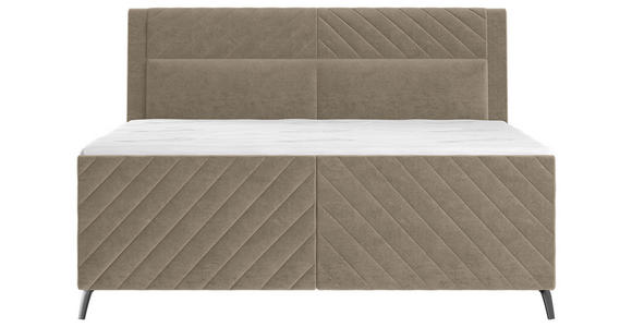 BOXSPRINGBETT 180/200 cm in Cappuccino - Schwarz/Cappuccino, Design, Textil/Metall (180/200cm) - Esposa