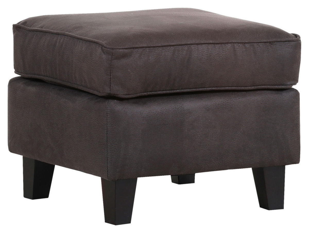 HOCKER Lederlook Dunkelbraun