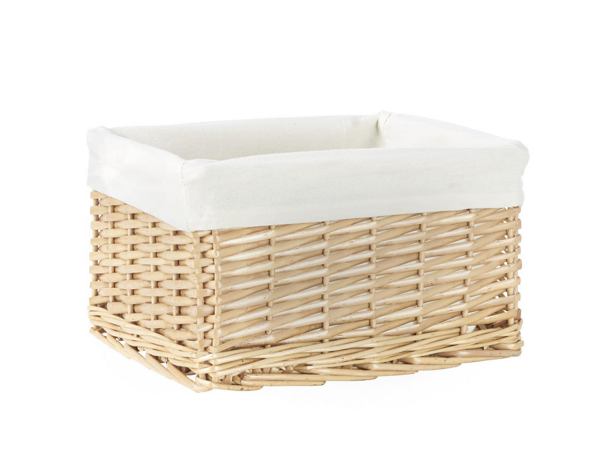 CUTIE PENTRU ETAJERĂ 31/27/18 cm   - alb/culoare natur, Lifestyle, lemn/textil (31/27/18cm) - Landscape