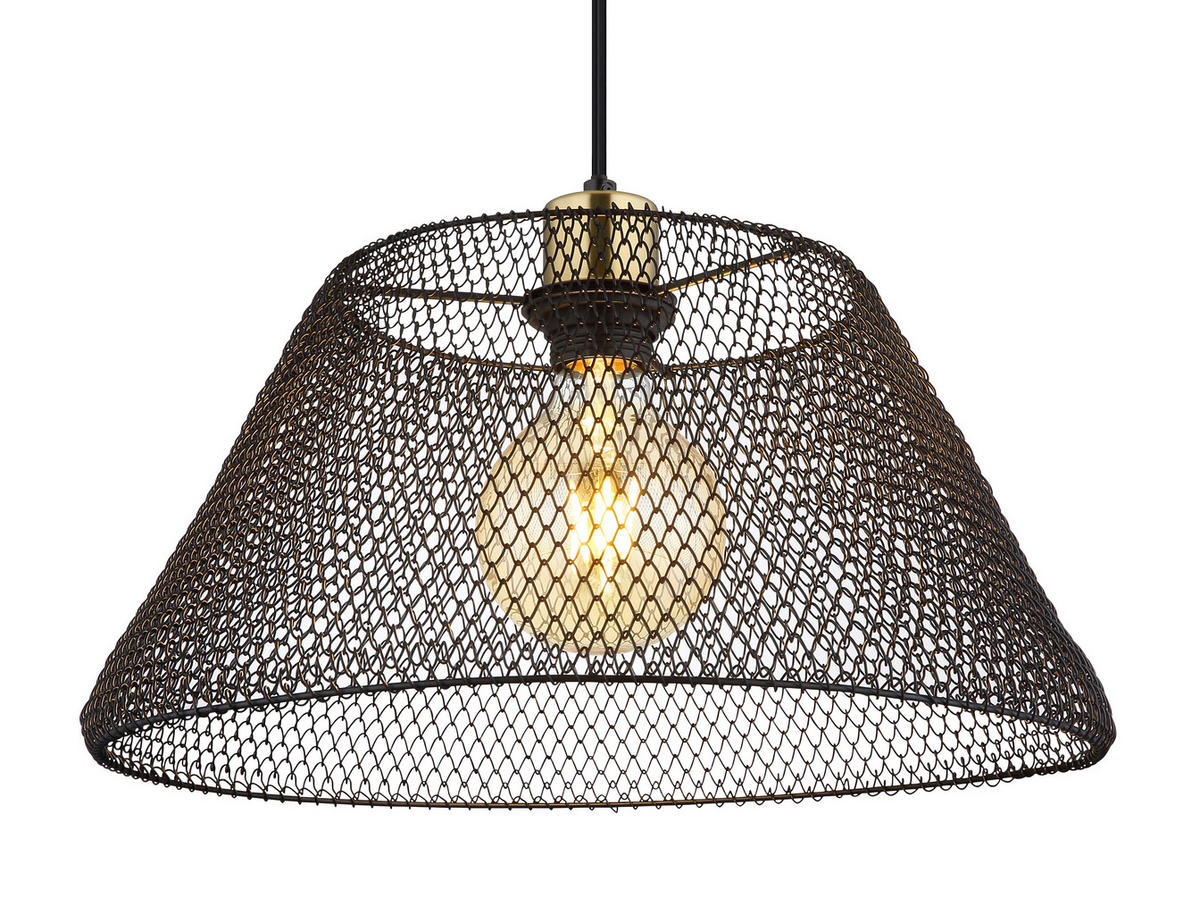 HÄNGELEUCHTE 36/120 cm    - Goldfarben/Schwarz, Trend, Kunststoff/Metall (36/120cm) - Globo