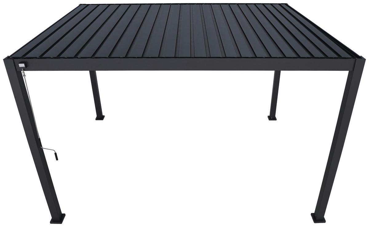 PERGOLA velikost: 400/250/300 cm - antracitová, Modern, kov (400/250/300cm) - Gardenson