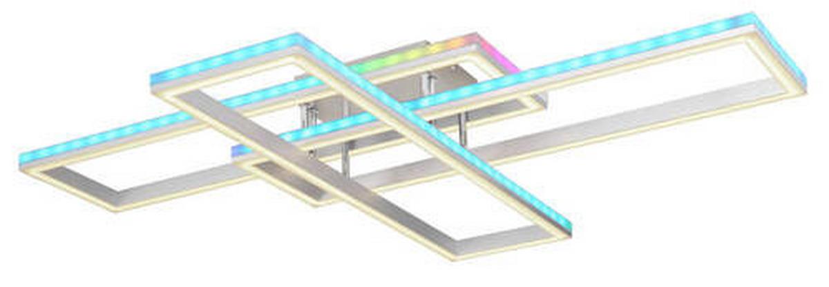 STROPNA LED-SVETILKA   //2700-6500 K/230 V/ - srebrne barve/opal, Design, kovina/umetna masa (100/69,5/13,5cm) - Globo