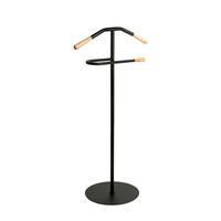 HERRENDIENER in Schwarz, Buchefarben 50/105/34 cm   - Buchefarben/Schwarz, Basics, Holz/Metall (50/105/34cm)