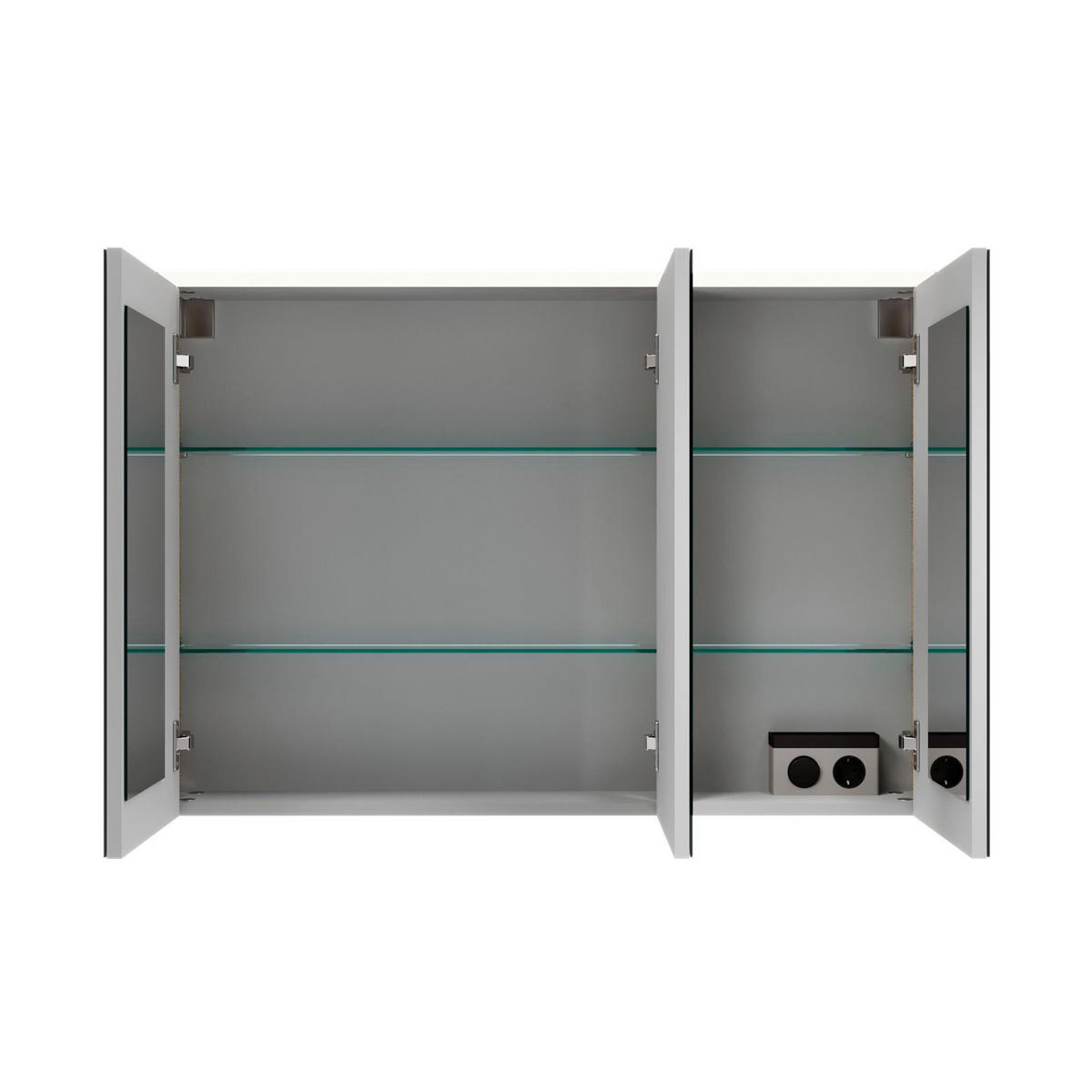 SPIEGELSCHRANK 100/68,3/16,5 cm  - Eichefarben/Silberfarben, MODERN, Glas/Holzwerkstoff (100/68,3/16,5cm) - Voleo