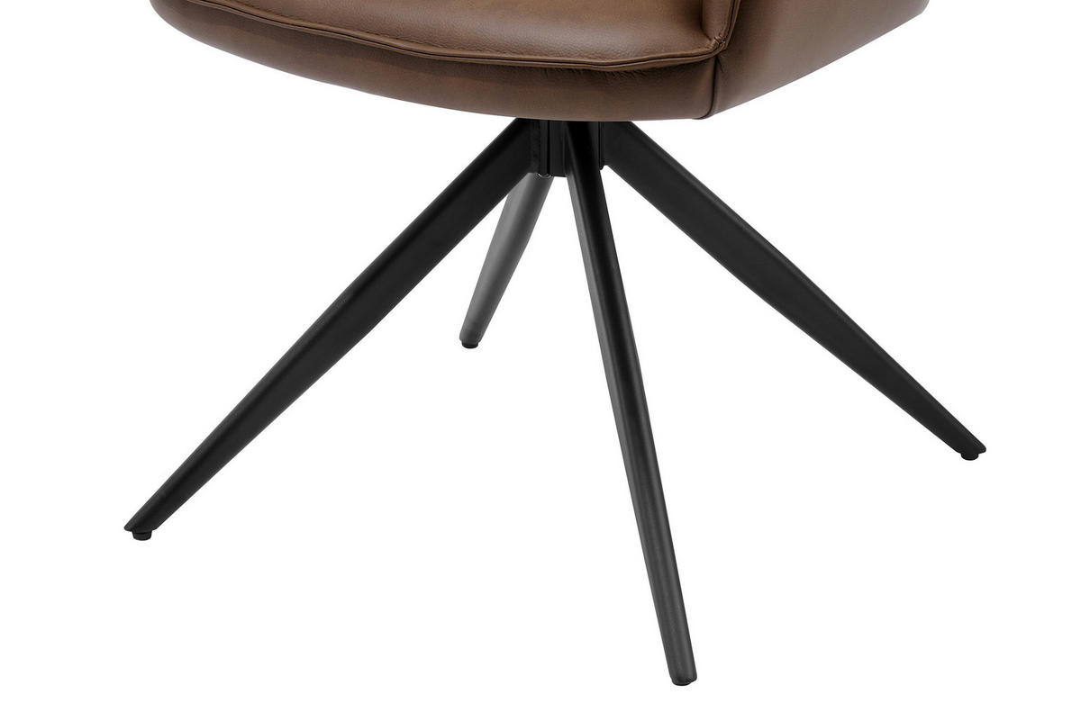 STOLICA S NASLONOM ZA RUKE  smeđa, crna  drvo, metal, tekstil      - smeđa/crna, Moderno, drvo/metal (58/87/61,5cm) - Livetastic