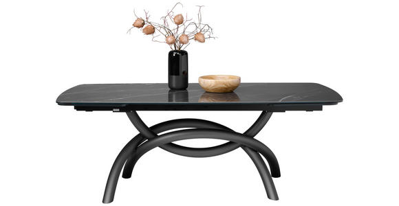 ESSTISCH in Metall, Keramik 200/100/76 cm  - Anthrazit/Schwarz, Design, Keramik/Metall (200/100/76cm) - Belluti