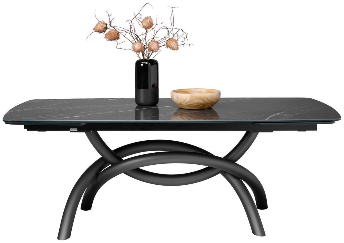ESSTISCHMetall, Keramik 200/100/76 cm  - Anthrazit/Schwarz, Design, Keramik/Metall (200/100/76cm) - Belluti
