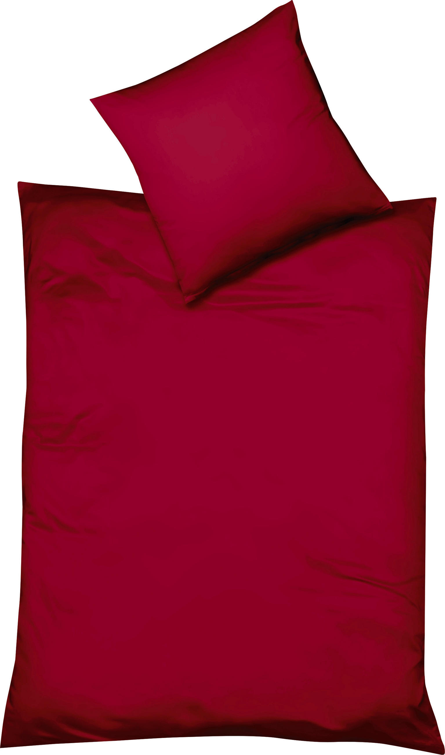 BETTWÄSCHE Makosatin 155/220 cm  - Bordeaux, Basics, Textil (155/220cm) - Fleuresse