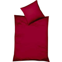 BETTWÄSCHE Makosatin 155/220 cm  - Rot, Basics, Textil (155/220cm) - Fleuresse