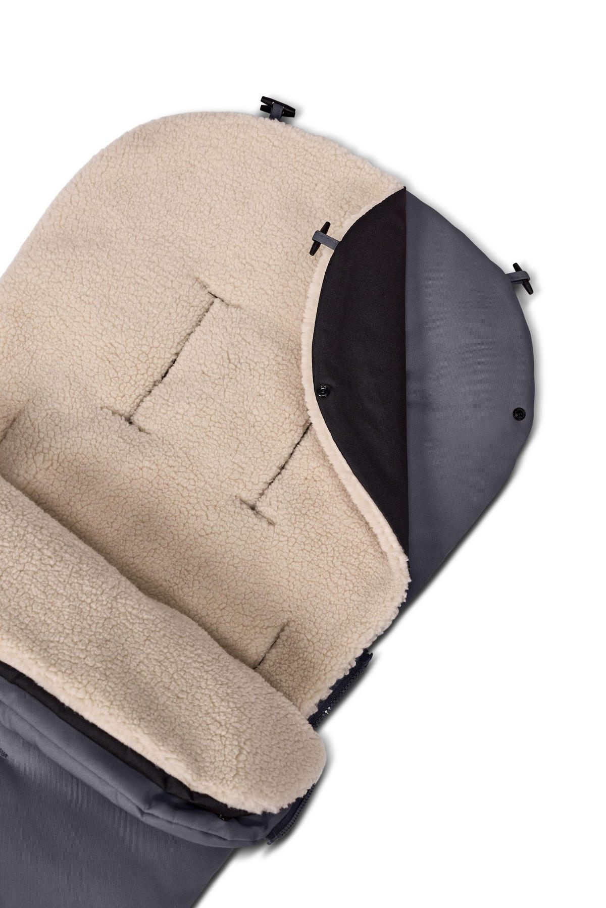 BUGGY-FUßSACK K26  - Hellgrau, Basics, Textil (40/8/96cm) - Moon