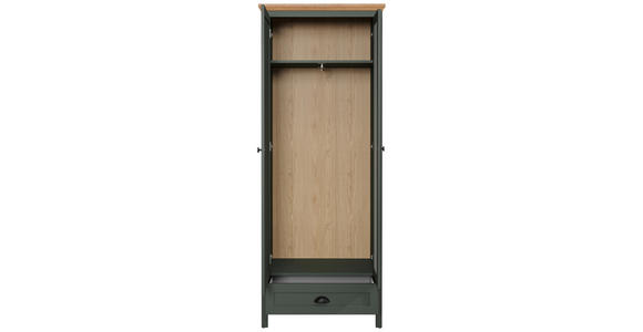GARDEROBENSCHRANK 77/198/39 cm - Eichefarben/Schwarz, ROMANTIK / LANDHAUS, Holzwerkstoff/Kunststoff (77/198/39cm) - Landscape