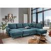 WOHNLANDSCHAFT in Cord Petrol  - Petrol/Naturfarben, KONVENTIONELL, Holz/Textil (150/301/200cm) - P & B