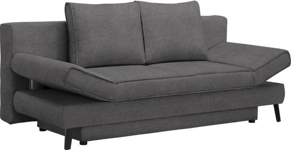 SCHLAFSOFA in Webstoff Dunkelgrau - Dunkelgrau/Schwarz, Design, Textil/Metall (200/85/90cm) - Xora