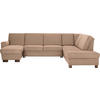 WOHNLANDSCHAFT Beige  - Beige/Braun, Design, Holz/Textil (163/319/241cm) - Beldomo System