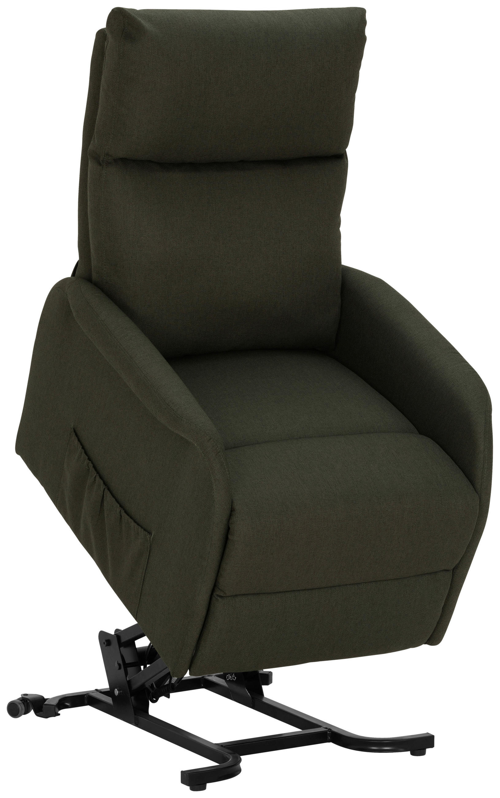 FERNSEHSESSEL  mit Webstoff Grün  - Schwarz/Grün, KONVENTIONELL, Textil/Metall (68/103-80/93-158cm) - P & B