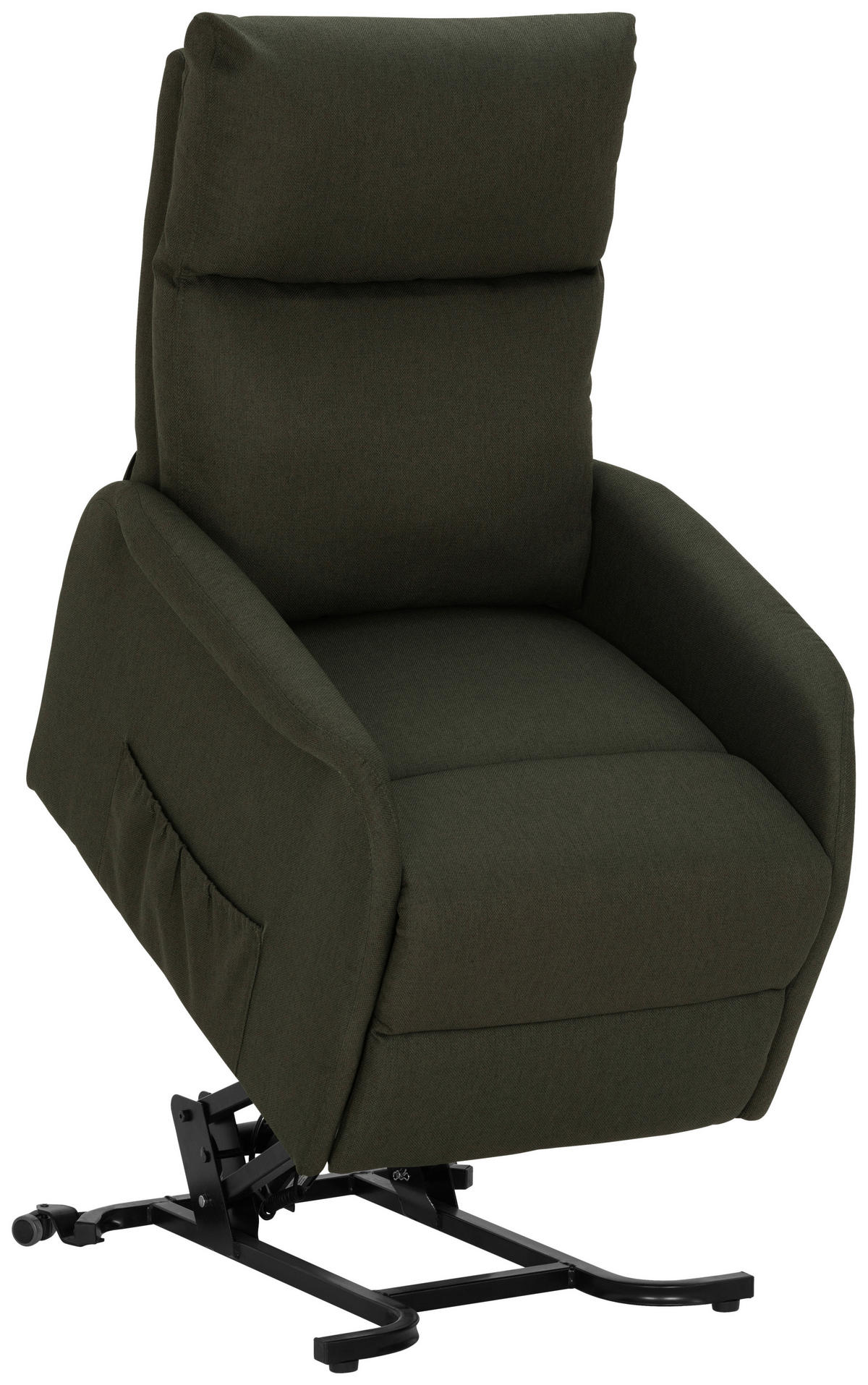 FERNSEHSESSEL Webstoff Grün  - Schwarz/Grün, KONVENTIONELL, Textil/Metall (68/103-80/93-158cm) - P & B