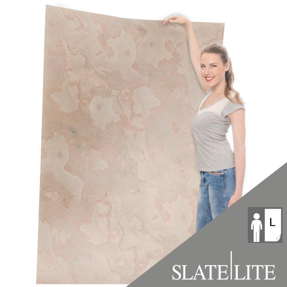 WANDPANEEL Grau, Hellgrau, Hellrosa, Beige  - Hellrosa/Beige, Basics, Kunststoff/Stein (240/120cm)