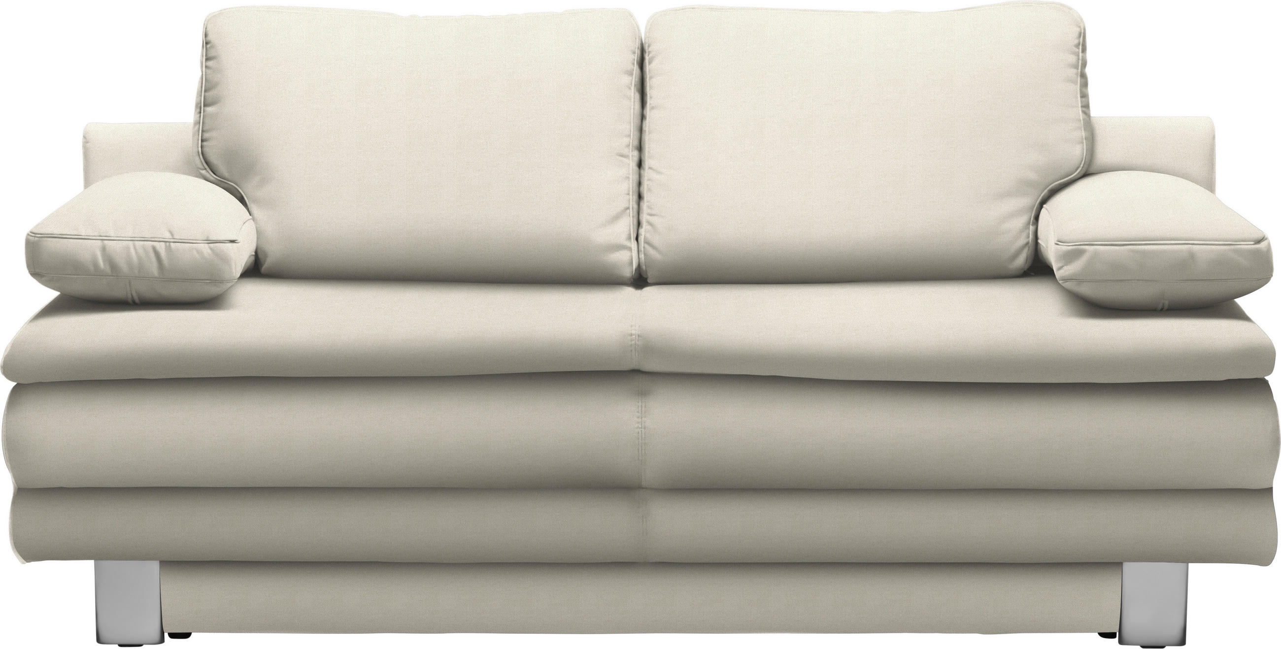 SCHLAFSOFA Naturfarben  - Chromfarben/Naturfarben, Design, Textil/Metall (194/96/86cm) - Novel