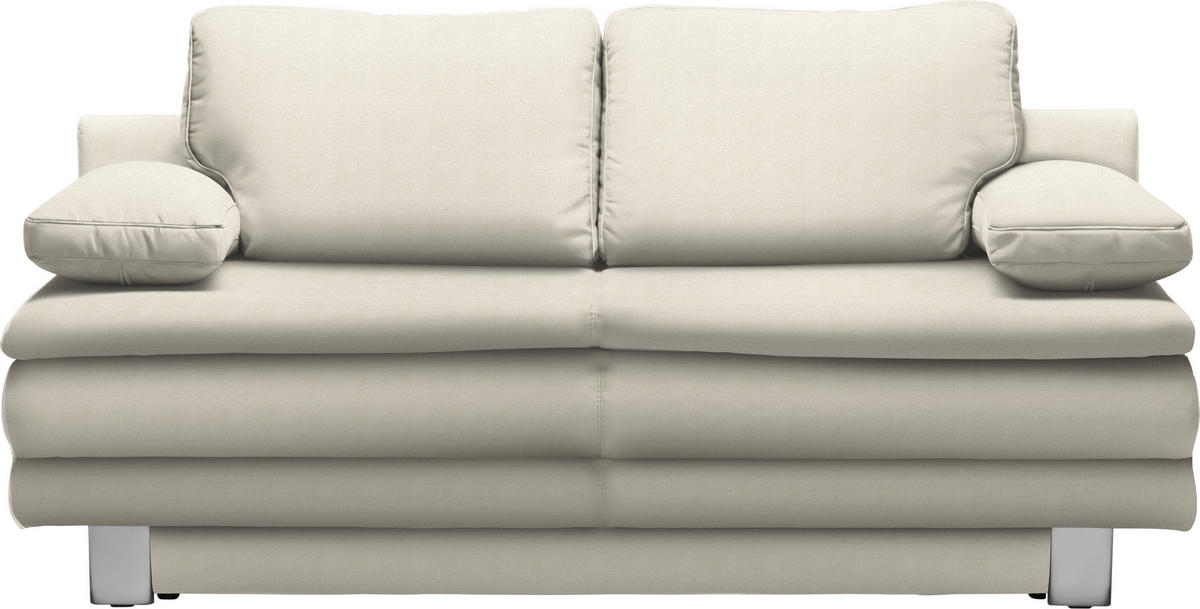 SCHLAFSOFA Naturfarben  - Chromfarben/Naturfarben, Design, Textil/Metall (194/96/86cm) - Novel