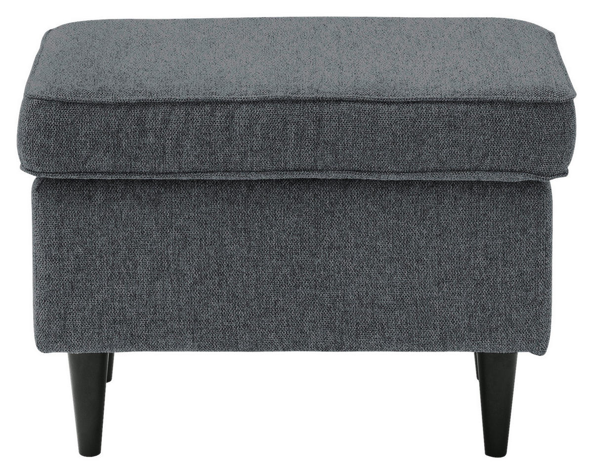 HOCKER Webstoff Anthrazit, Schwarz  - Anthrazit/Schwarz, Basics, Holz/Textil (63/43/42cm) - Carryhome