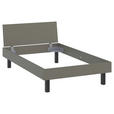 BETT 120/200 cm,  in Grau,  - Schwarz/Grau, Design, Metall (120/200cm) - Xora