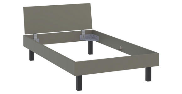 BETT 120/200 cm,  in Grau,  - Schwarz/Grau, Design, Metall (120/200cm) - Xora