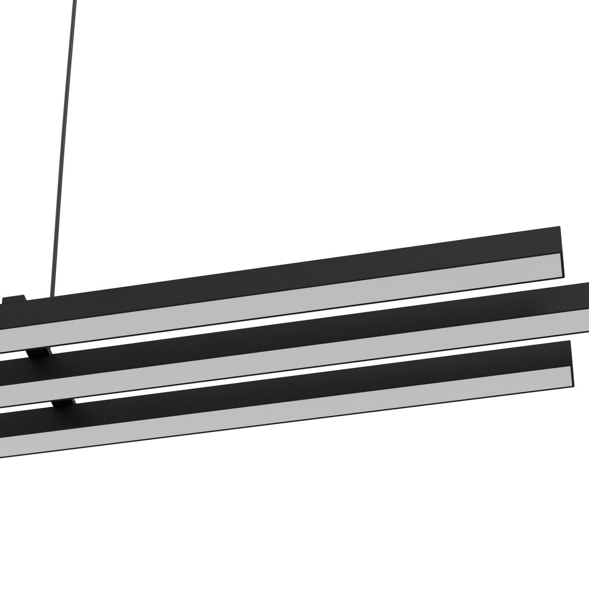 ZÁVĚSNÉ LED SVÍTIDLO, 20,3 W, 93/8/110 cm - bílá/černá, Basics, kov (93/8/110cm) - Novel