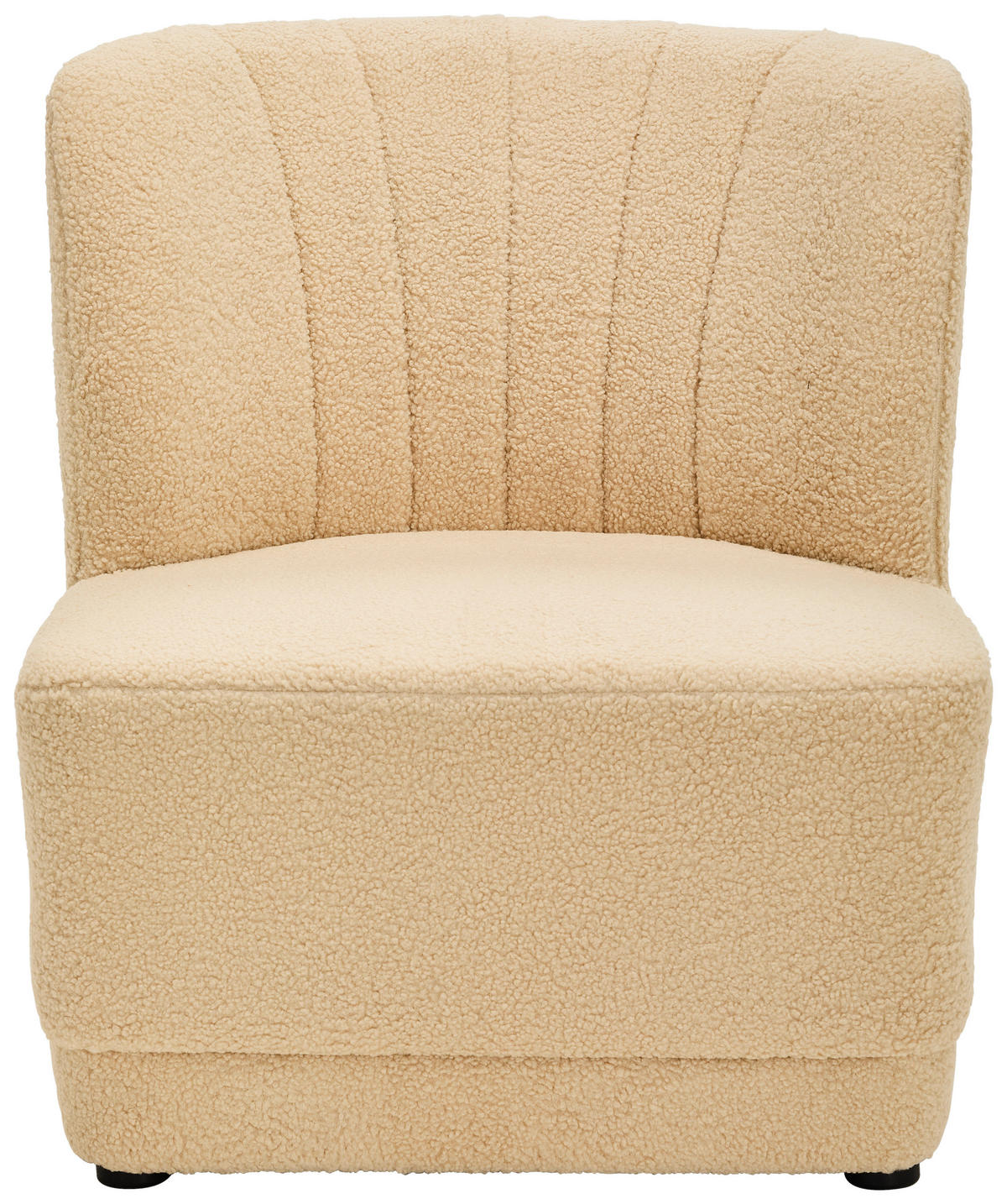DESIGNSESSEL Bouclé Beige    - Beige/Schwarz, Trend, Kunststoff/Textil (65/69/70cm) - Xora