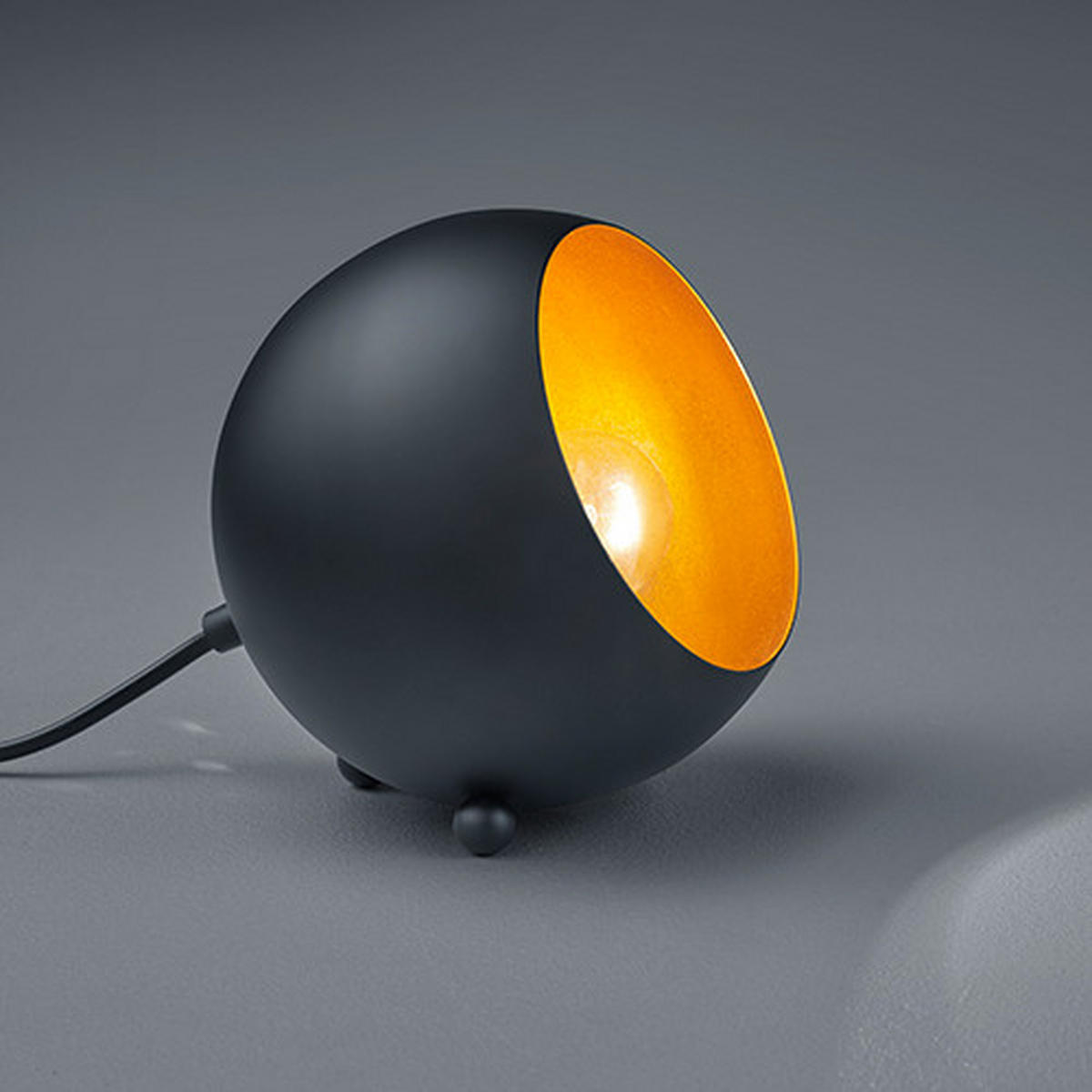 TISCHLEUCHTE - Goldfarben/Schwarz, Design, Metall (15/16/14cm)