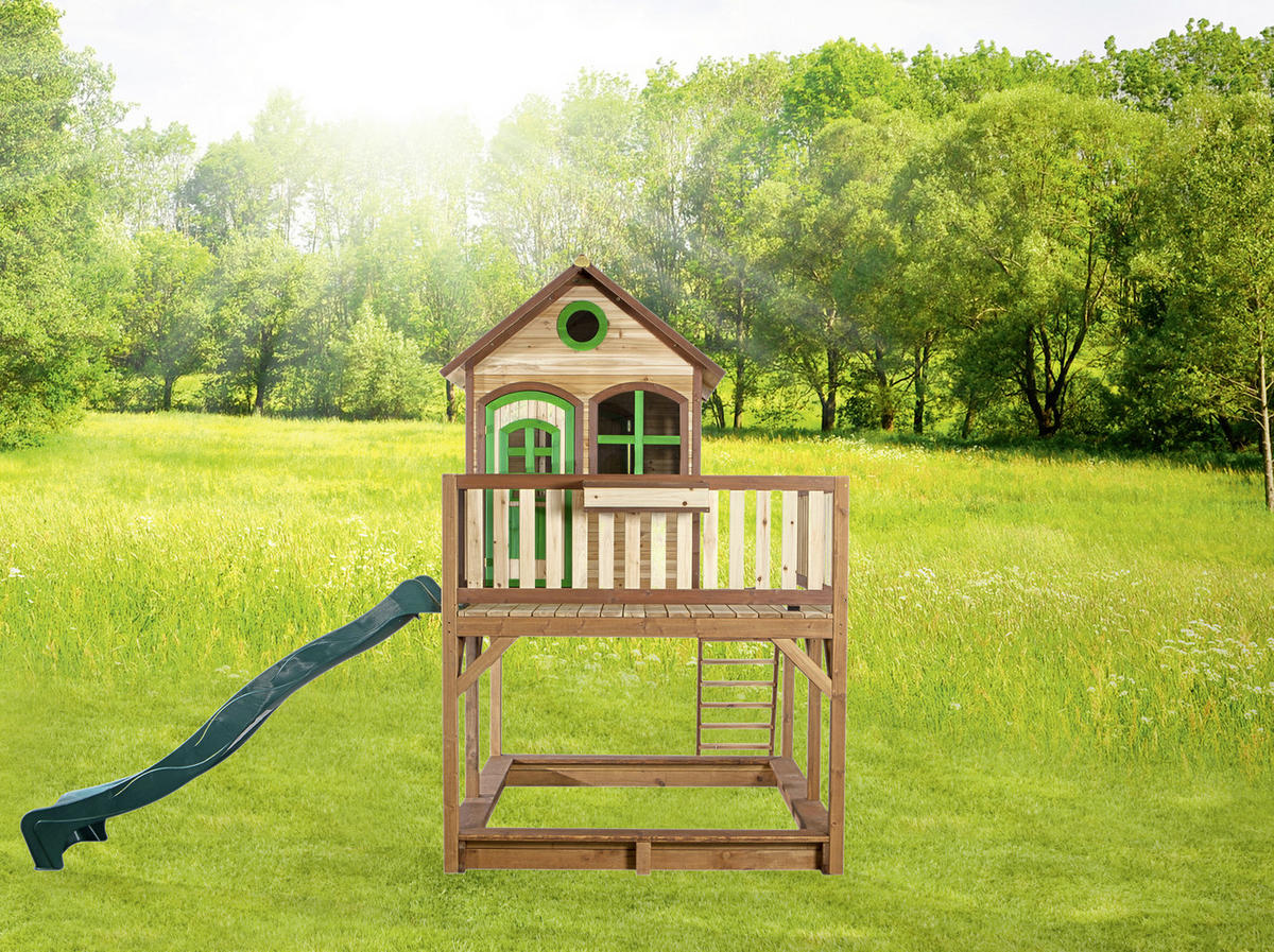 SPIELTURM 377/291/255 cm SPIELTURM LIAM  - Beige/Braun, Basics, Holz/Kunststoff (377/291/255cm) - Ambia Garden