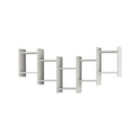 NÁSTĚNNÝ REGÁL, 151/64/20 cm - bílá, Design, kompozitní dřevo (151/64/20cm) - Livetastic