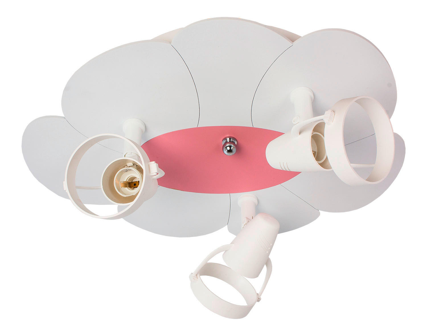 KINDERDECKENLEUCHTE Blume 39/33/16 cm   - Rosa/Weiß, Basics, Holzwerkstoff/Kunststoff (39/33/16cm)
