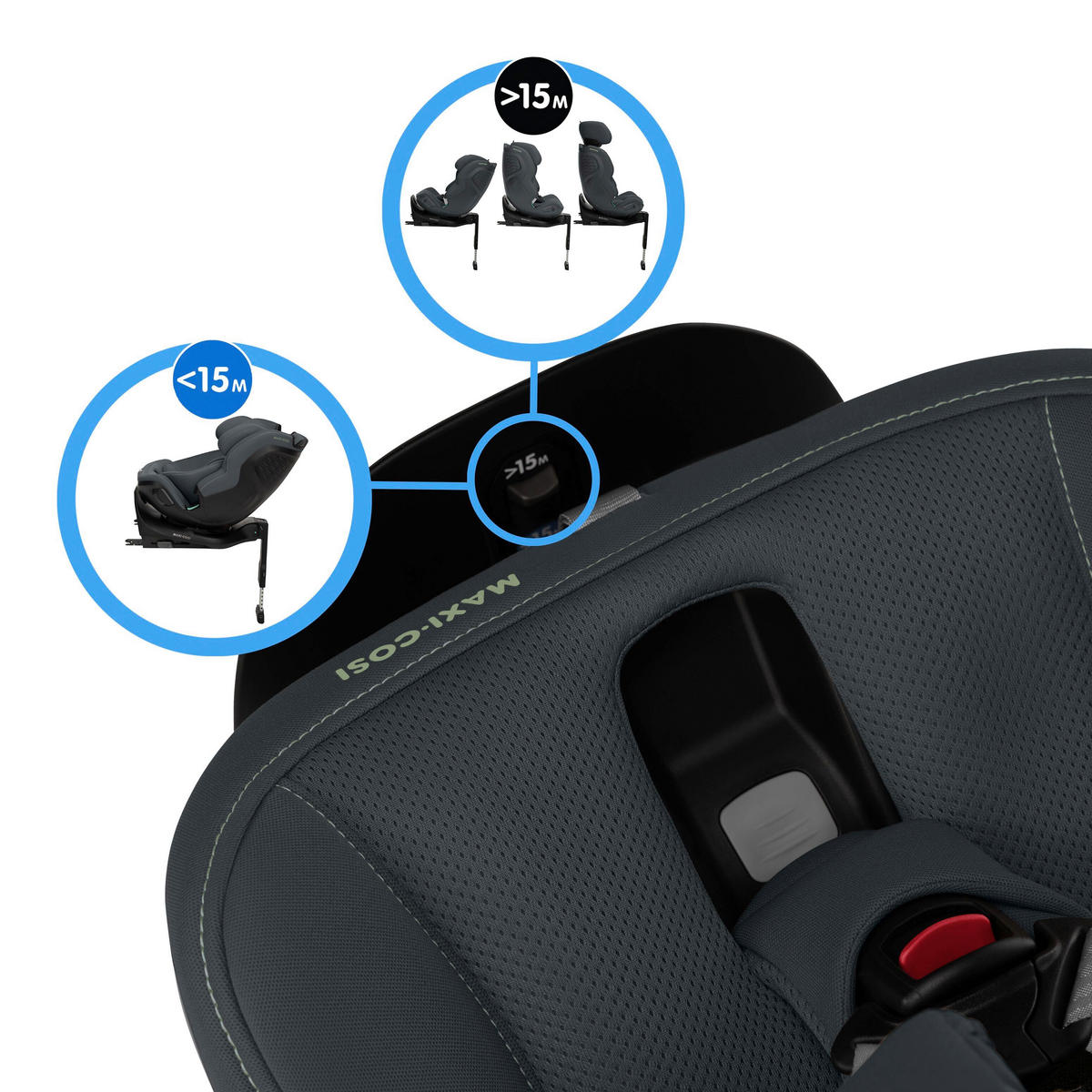 KINDERAUTOSITZ  - Dunkelgrau, Basics, Kunststoff/Textil (44/56,5/63cm) - Maxi-Cosi