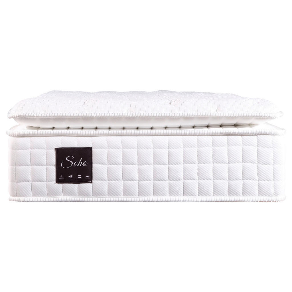 Thumbnail - Livetastic Taschenfederkernmatratze Soho Pillow Top, Weiß, Textil, H3, Füllung: Polyester, 90x200 cm, Oeko-Tex® Standard...