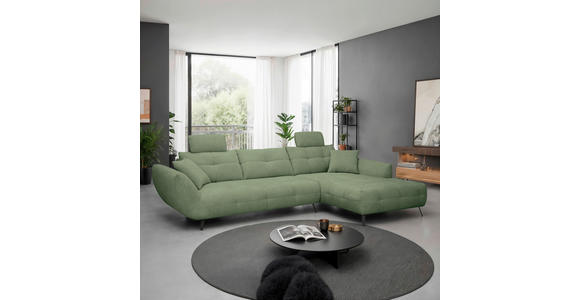 KOPFSTÜTZE - Salbeigrün, KONVENTIONELL, Textil (55/28/18cm) - Hom`in