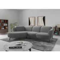 ECKSOFA in Mikrofaser Grau  - Schwarz/Grau, Konventionell, Textil/Metall (199/309cm) - Sit & More