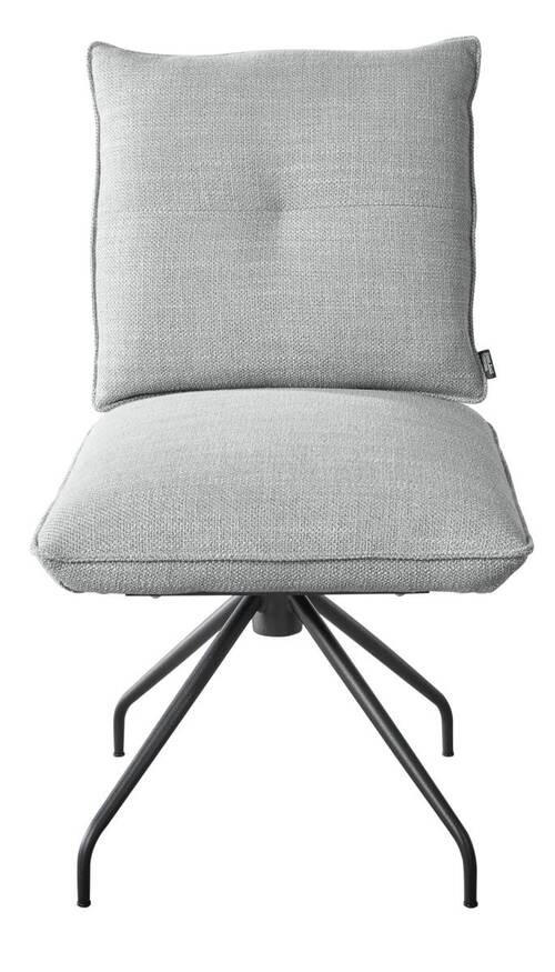 STUHL - Hellgrau/Schwarz, Design, Textil/Metall (50/90/70cm) - Dieter Knoll