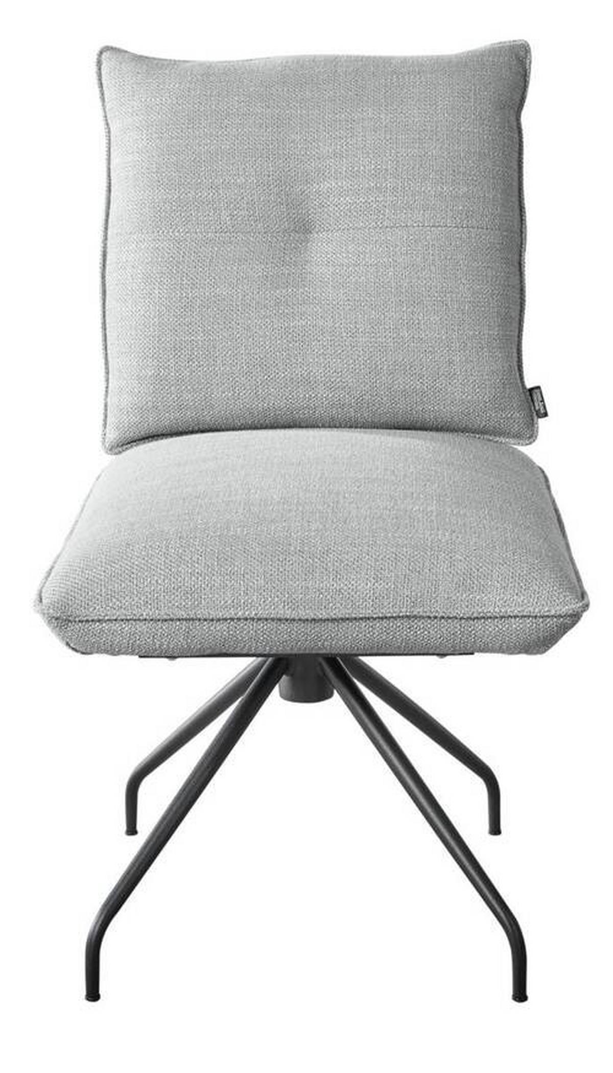 STUHL - Hellgrau/Schwarz, Design, Textil/Metall (50/90/70cm) - Dieter Knoll