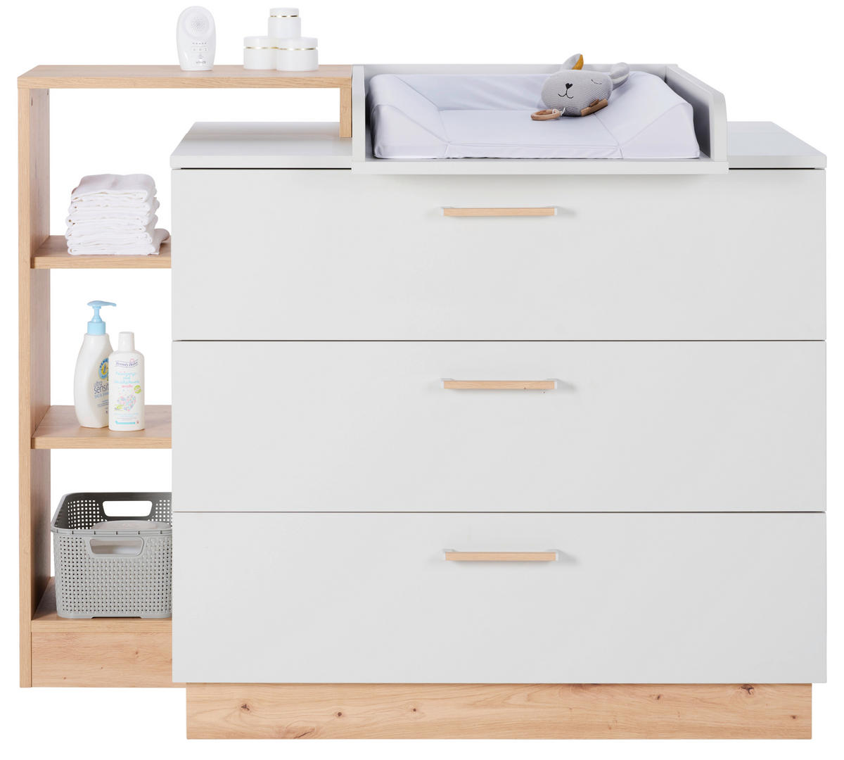 ANSTELLREGAL FÜR WIKO LEO Leo  - Eichefarben/Schwarz, Trend, Holzwerkstoff/Kunststoff (55/101/33cm) - Jimmylee