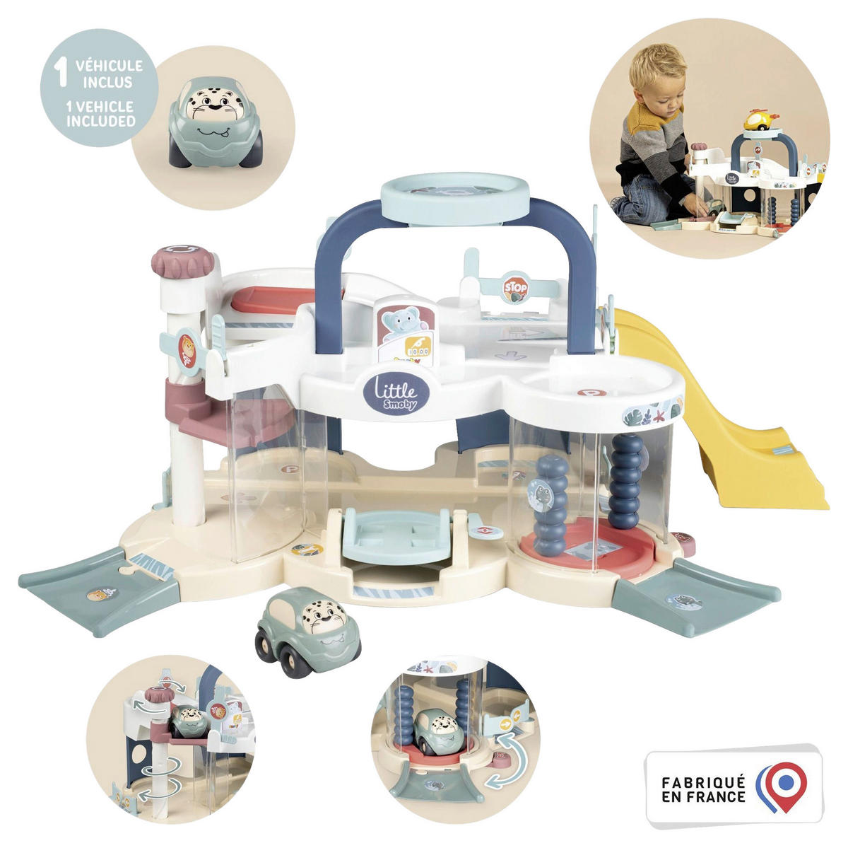 PARKGARAGE - Multicolor, Basics, Kunststoff (12,80/53,70/39,40cm) - SMOBY